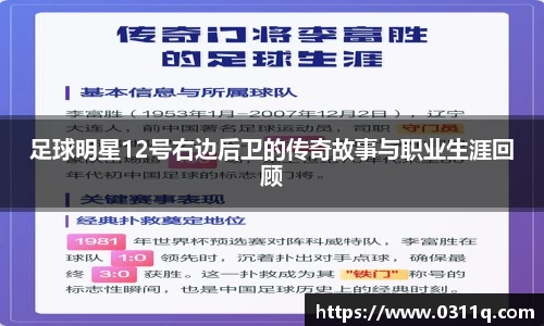 足球明星12号右边后卫的传奇故事与职业生涯回顾